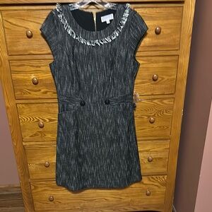 Nanette Lepore Gray  Pleated Mini Dress